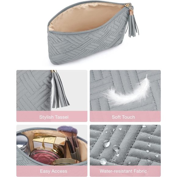 BAGSMART Women Travel Toiletry Bag Accessories Organizer Cosmetic Bag Grey - Picture 6 of 7